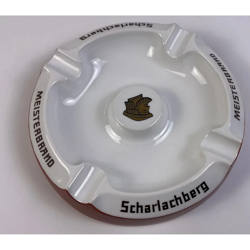 Vintage‎ Scharlachberg Meisterbrand Ceramic Ashtray German Beer Stein Motif